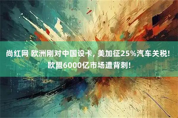 尚红网 欧洲刚对中国设卡, 美加征25%汽车关税! 欧盟6000亿市场遭背刺!