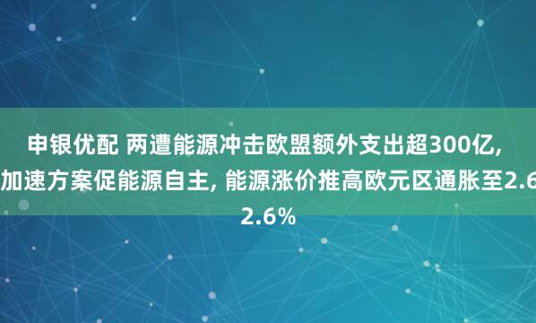 申银优配 两遭能源冲击欧盟额外支出超300亿, 推加速方案促能源自主, 能源涨价推高欧元区通胀至2.6%